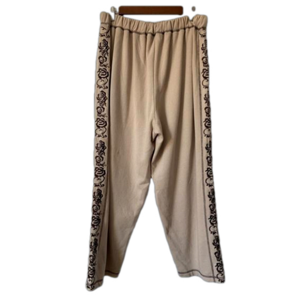 All American Comfort Tan Elastic Waist BOHO Cottagecore Casual Sweatpants‎ 1X